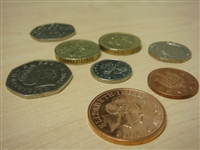 A set of British coins