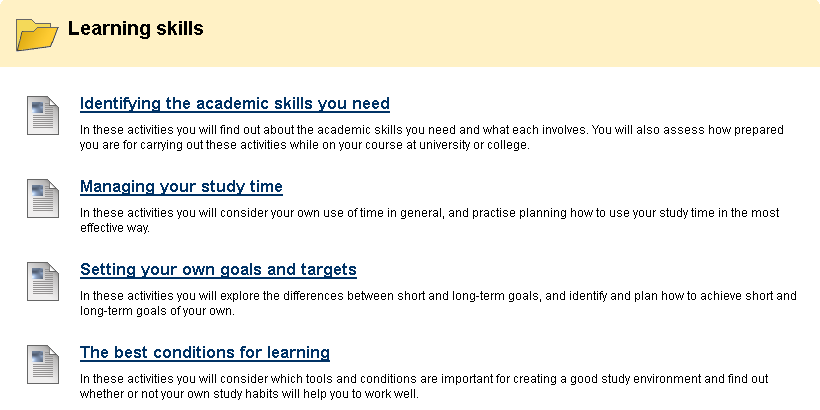 Blackboard 9 version of folder contents Blackboard 9 version of folder contents